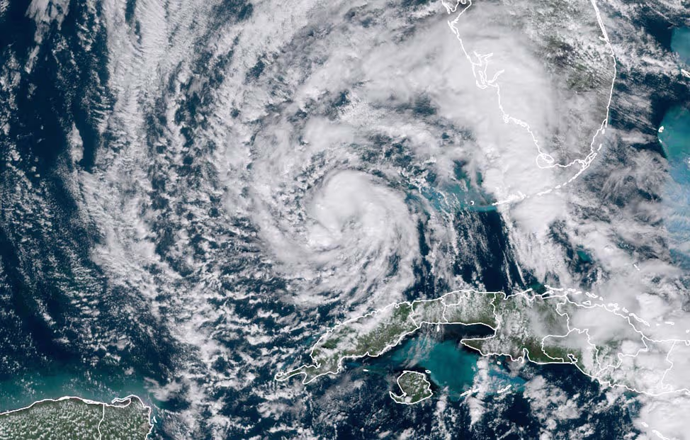 Imagen satelital del huracán Eta